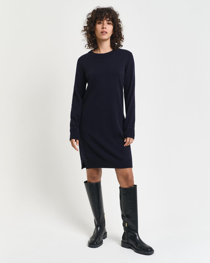 Superfine Lambswool Dress Evening Blue