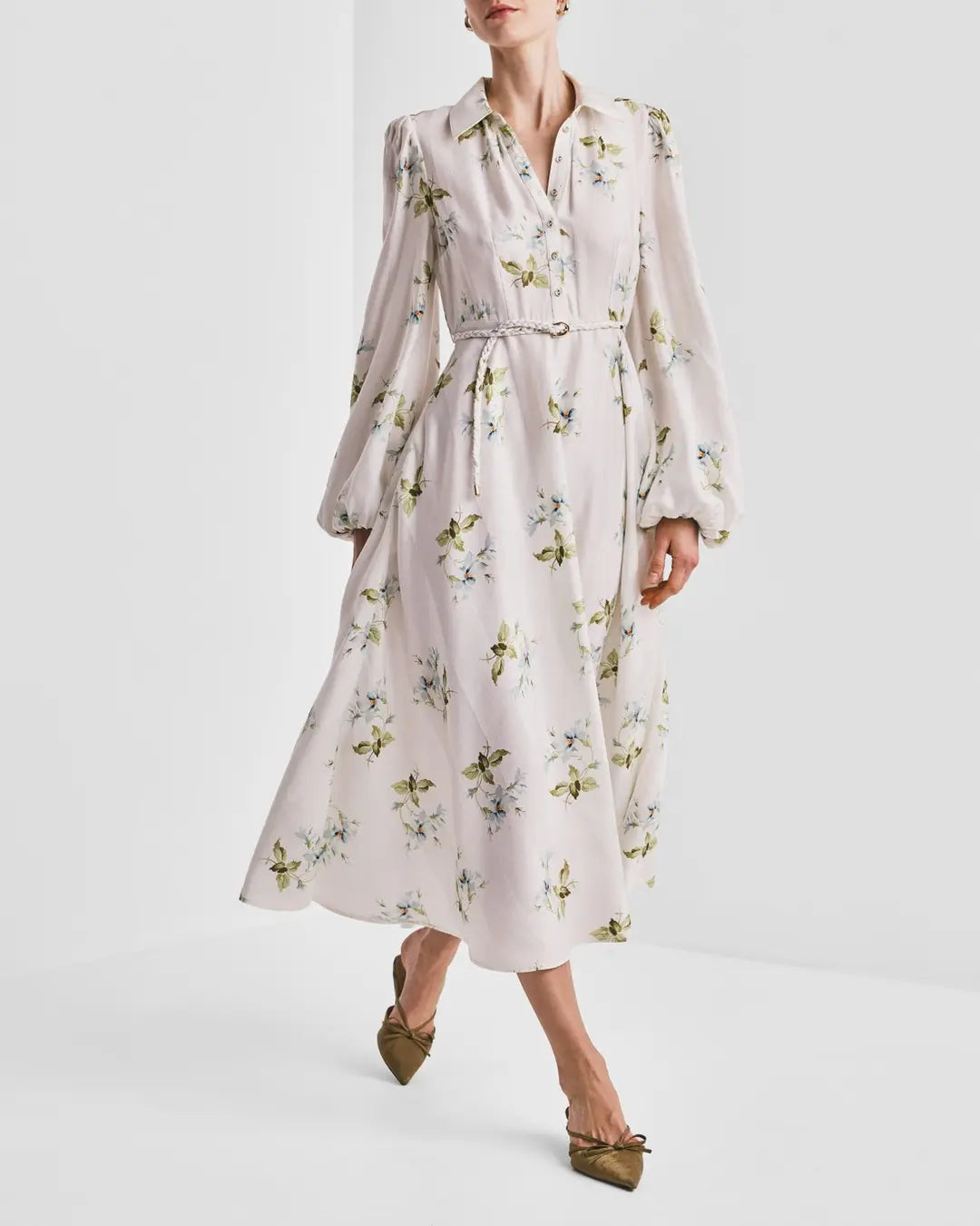 Viscose Shirt Dress Tea Garden