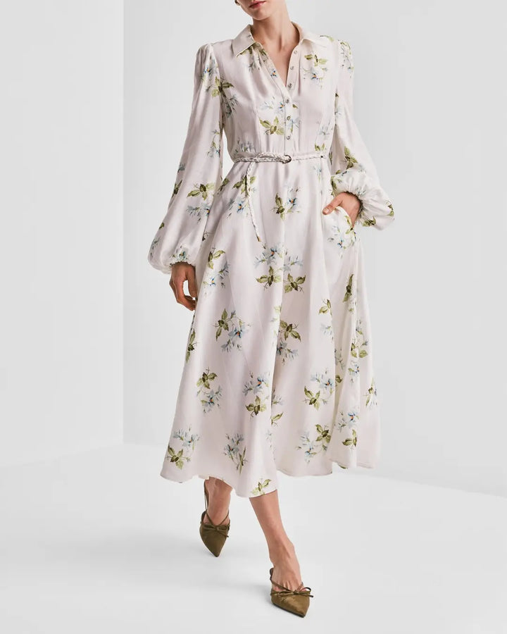 Viscose Shirt Dress Tea Garden