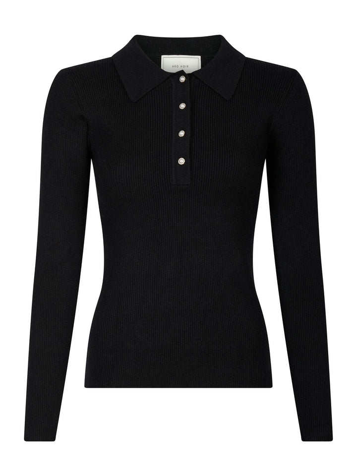 Panama Knit Blouse Black