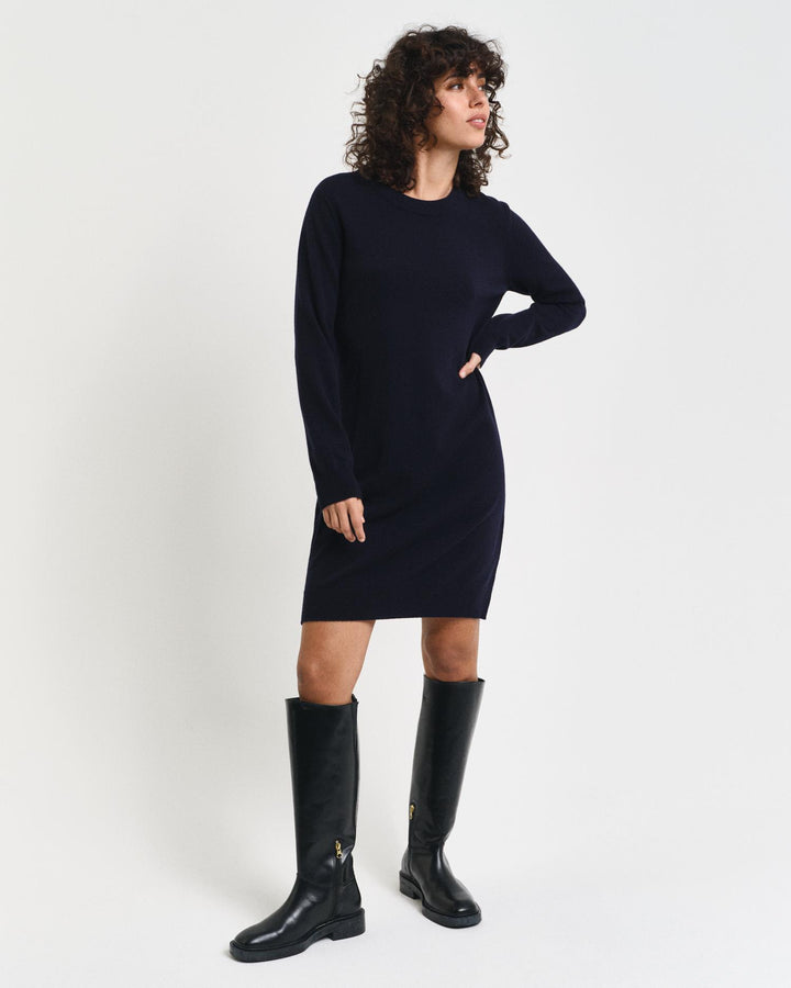 Superfine Lambswool Dress Evening Blue