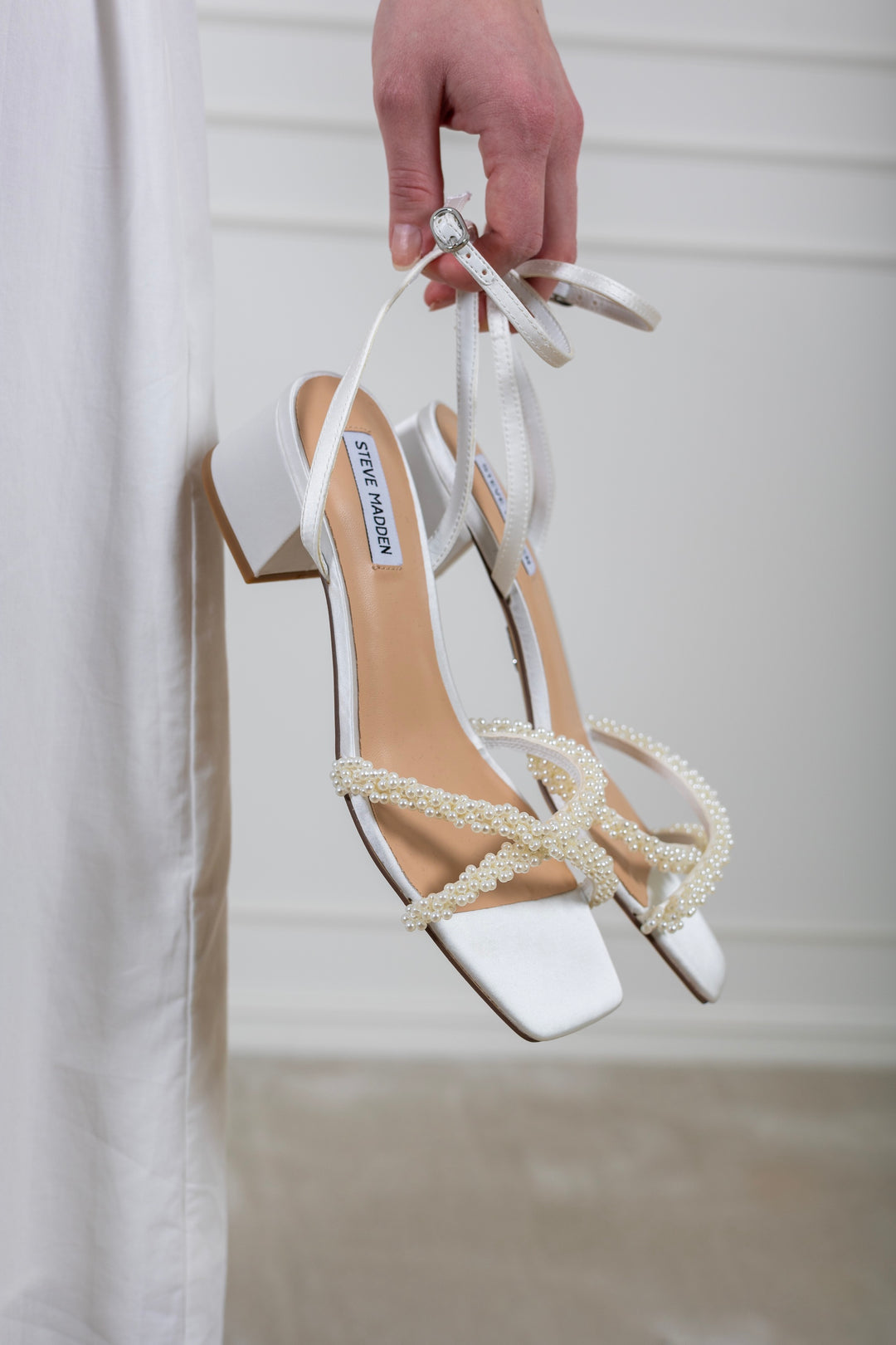 Gabby-P Sandal Ivory Satin