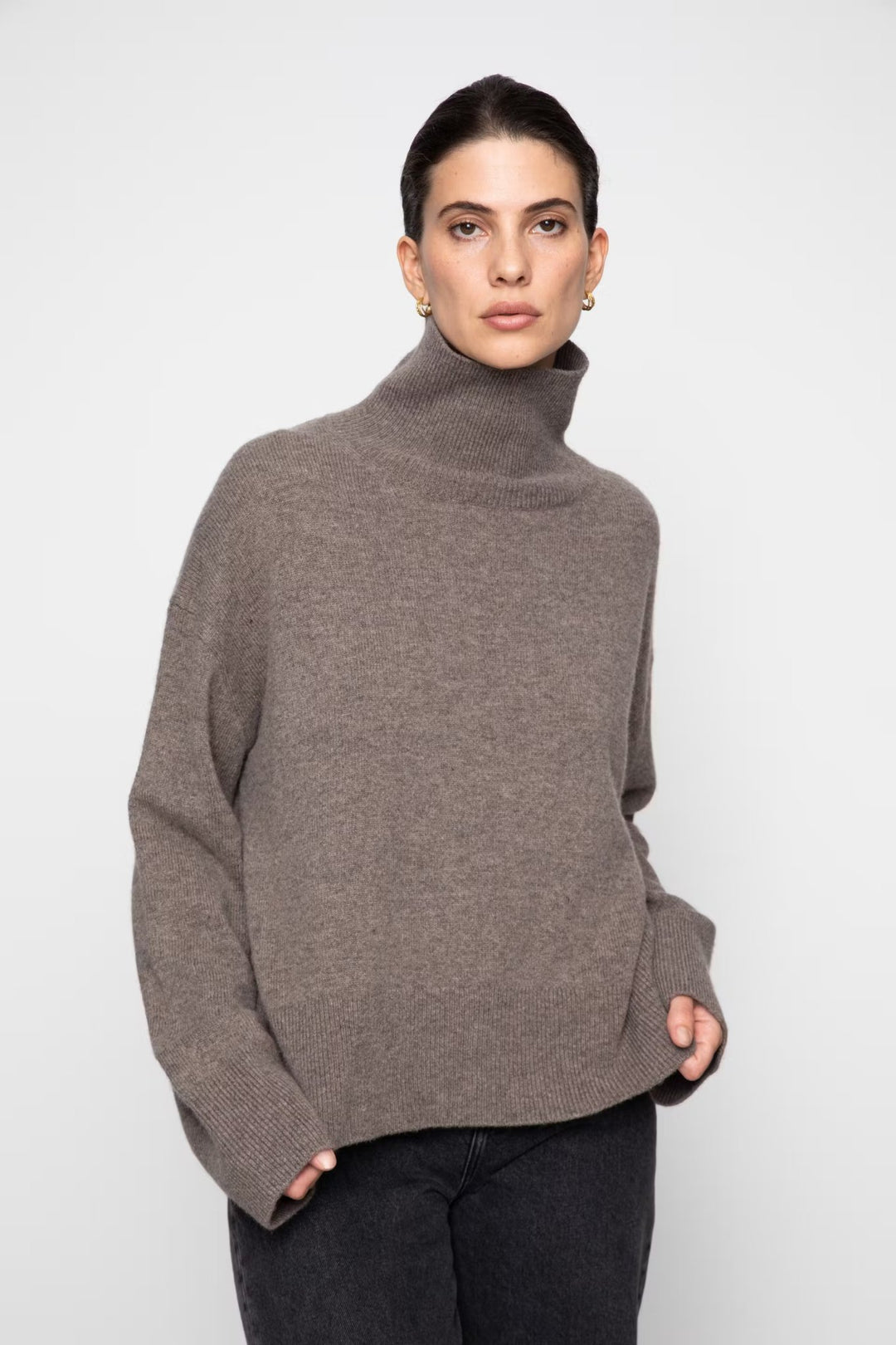 Abigail Knit Dark Taupe | Genser | Smuk - Dameklær på nett