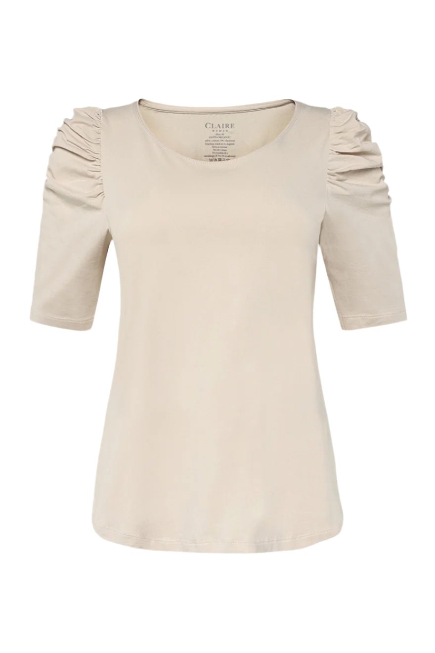 Adrienne T-Shirt Sand Stone | Topper | Smuk - Dameklær på nett