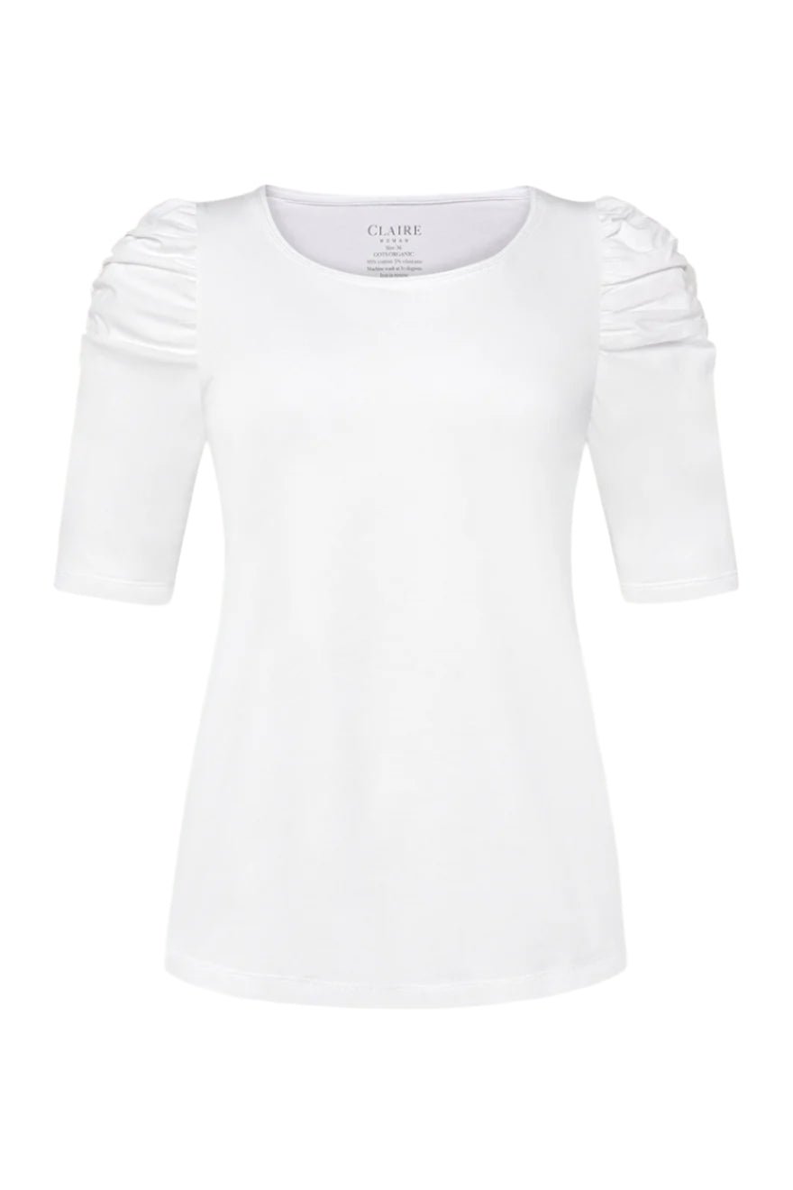 Adrienne T-Shirt White | Topper | Smuk - Dameklær på nett