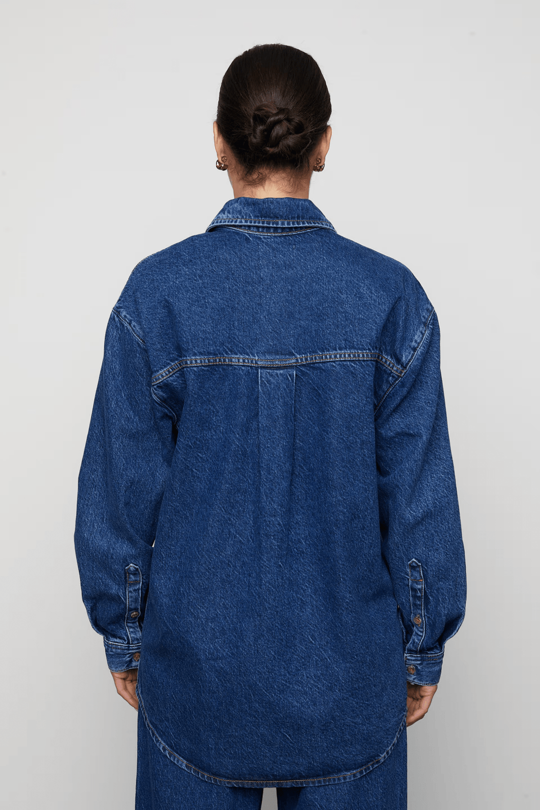 Alex Shirt Washed Dark Blue | Skjorter og bluser | Smuk - Dameklær på nett