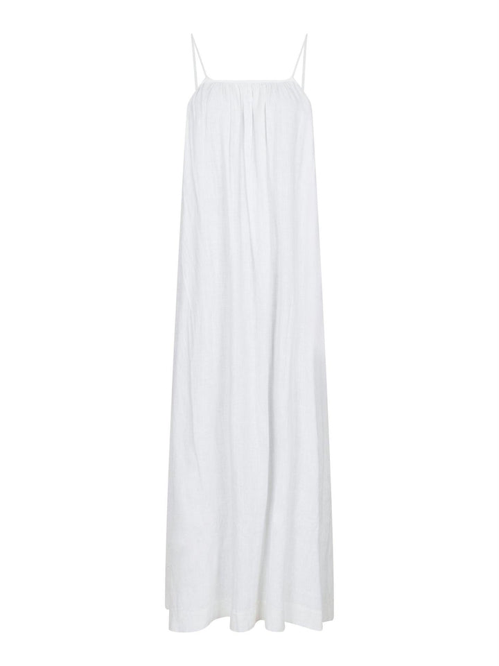 Allie Soft Linen Dress White | Kjoler | Smuk - Dameklær på nett