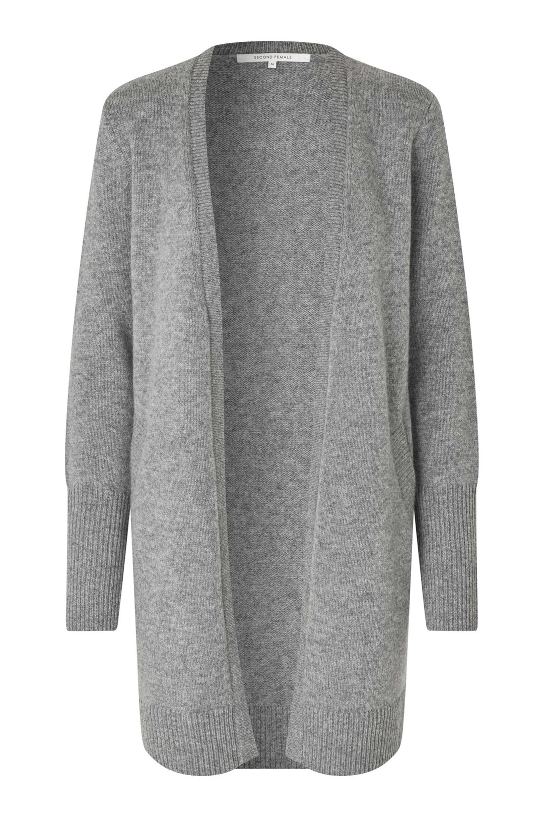 Alpha Knit Cape Mid Grey Melange | Genser | Smuk - Dameklær på nett