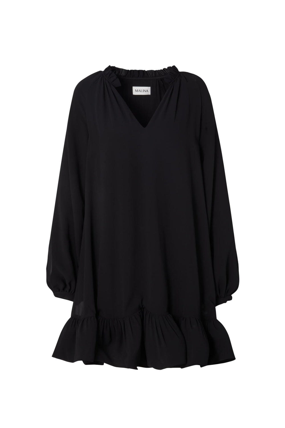 Alva Frill Detailed Mini Dress Black | Kjoler | Smuk - Dameklær på nett