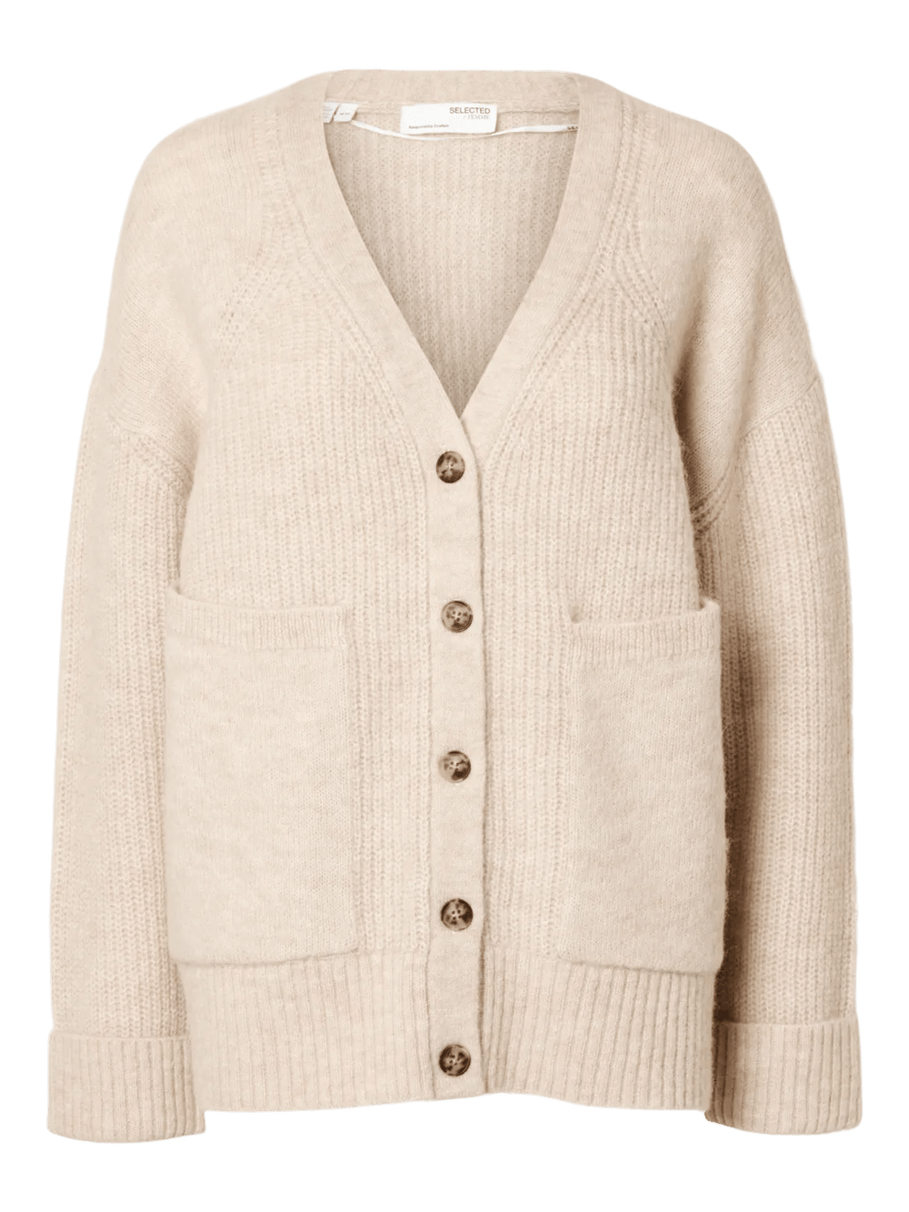 Alva Ls Knit Cardigan Birch Melange | Genser | Smuk - Dameklær på nett