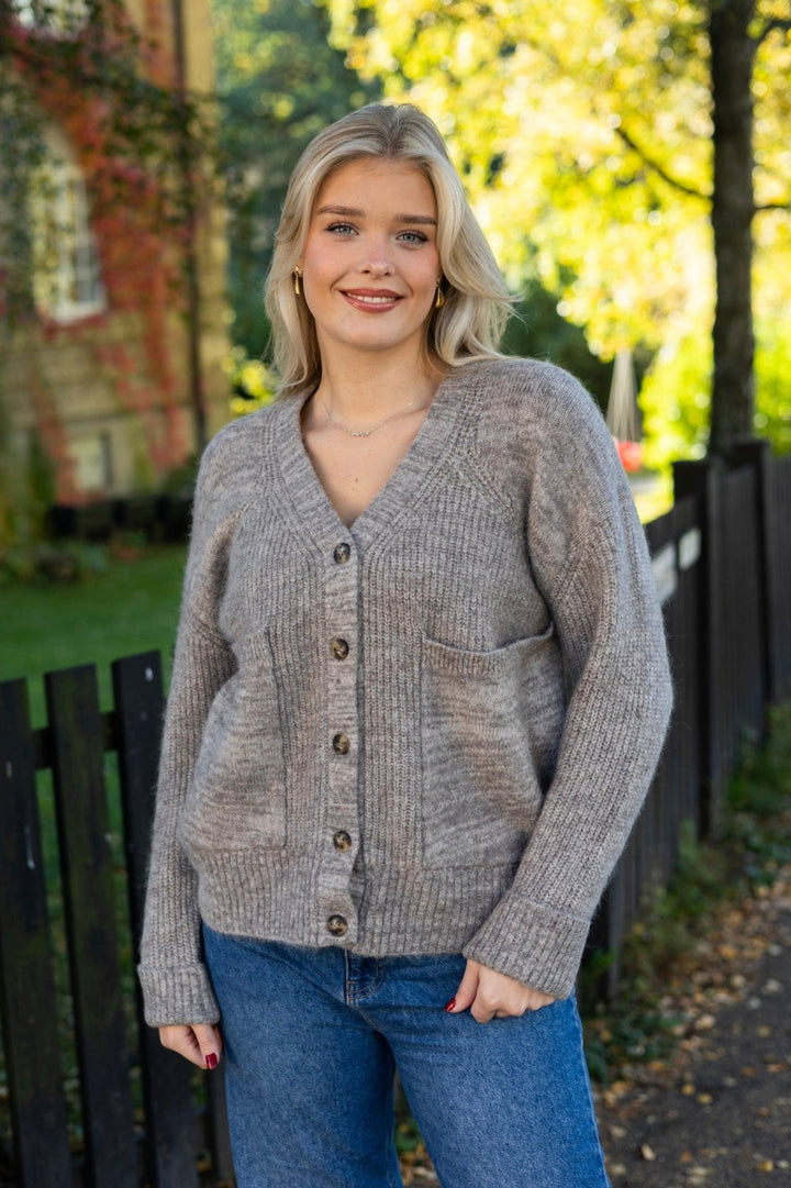 Alva Ls Knit Cardigan Steel Gray Birch | Genser | Smuk - Dameklær på nett