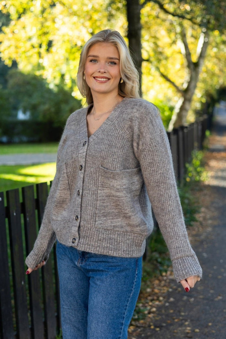 Alva Ls Knit Cardigan Steel Gray Birch | Genser | Smuk - Dameklær på nett