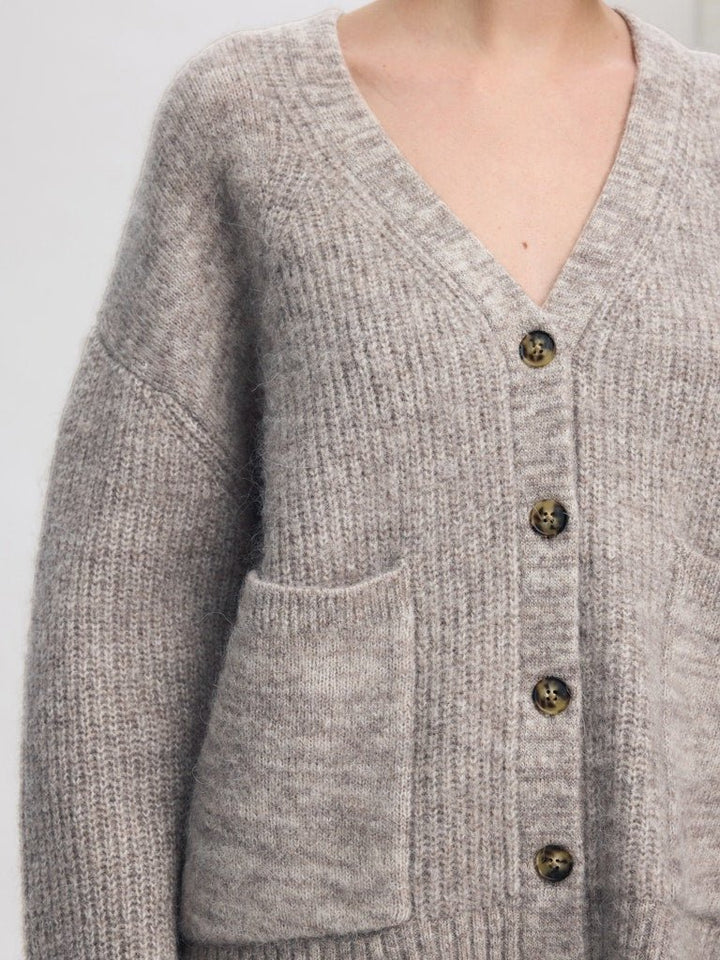 Alva Ls Knit Cardigan Steel Gray Birch | Genser | Smuk - Dameklær på nett