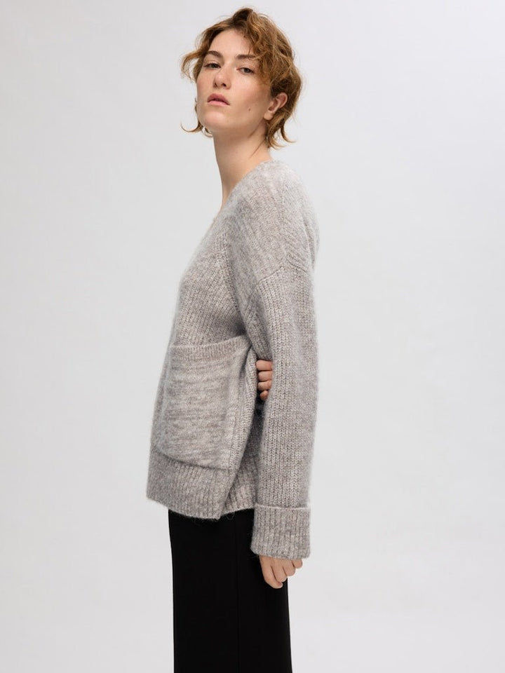 Alva Ls Knit Cardigan Steel Gray Birch | Genser | Smuk - Dameklær på nett