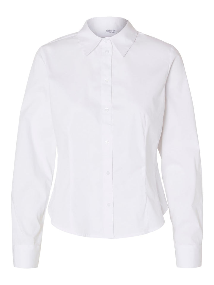 Amira Ls Fitted Shirt Bright White | Skjorter og bluser | Smuk - Dameklær på nett