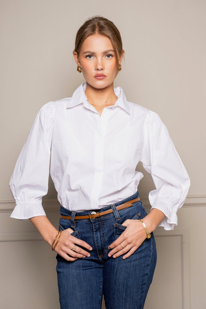 Amy Shirt Sugar White Poplin | Skjorter og bluser | Smuk - Dameklær på nett