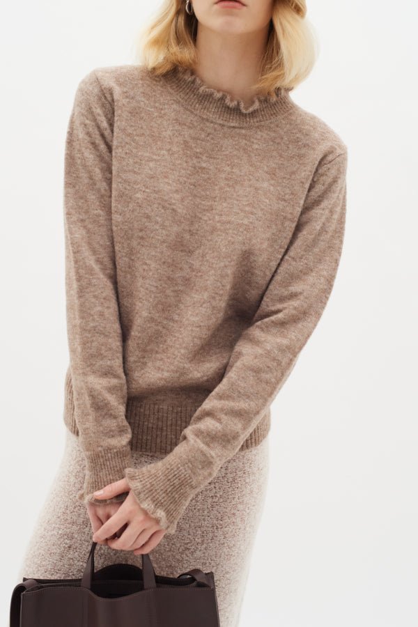 Anajaiw Pullover Sandy Grey Melange | Genser | Smuk - Dameklær på nett