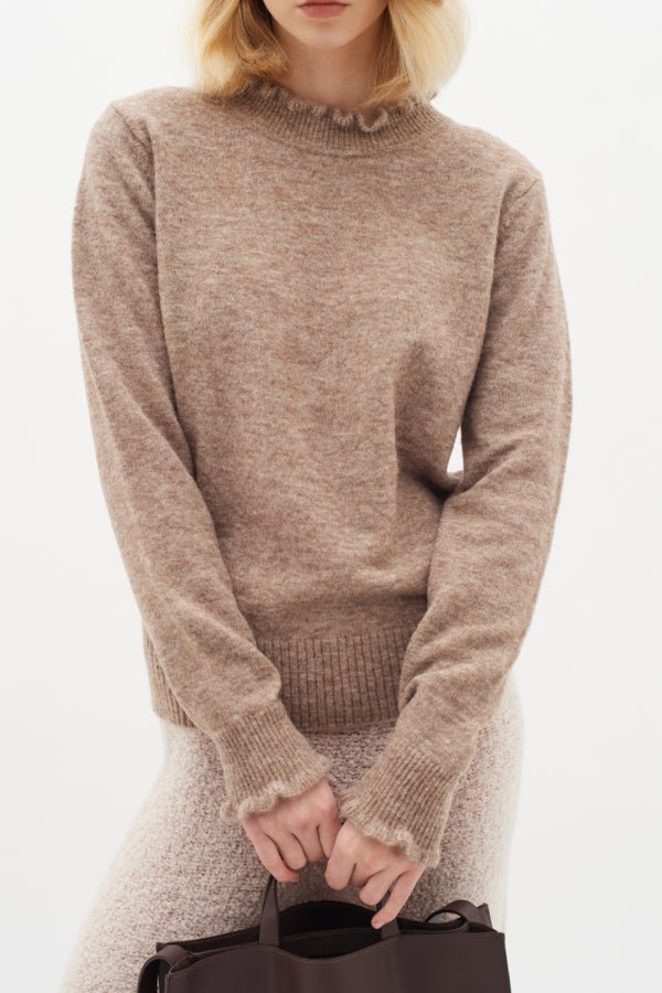 Anajaiw Pullover Sandy Grey Melange | Genser | Smuk - Dameklær på nett