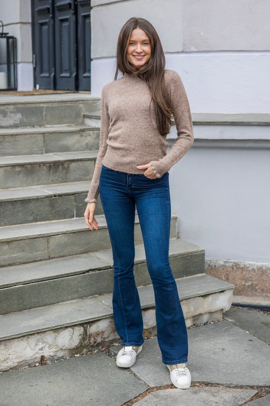 Anajaiw Pullover Sandy Grey Melange | Genser | Smuk - Dameklær på nett