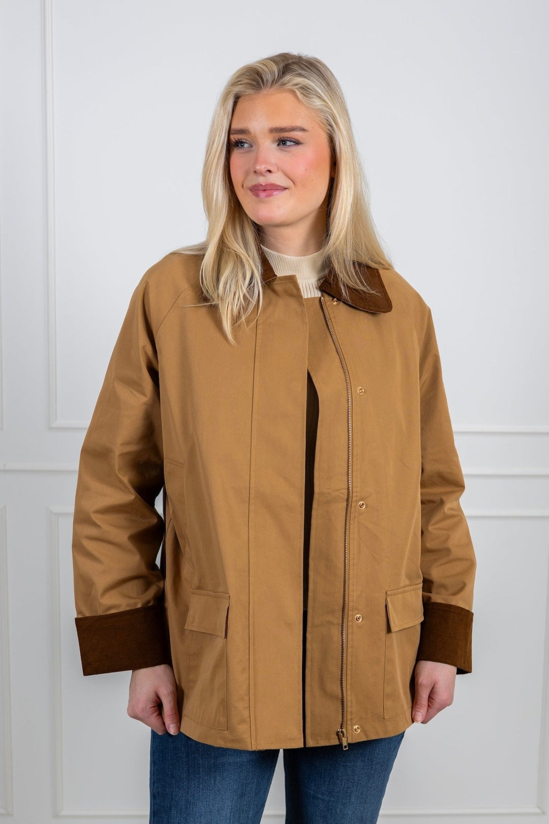 Anastacia Cord Jacket Dark Tan | Yttertøy | Smuk - Dameklær på nett