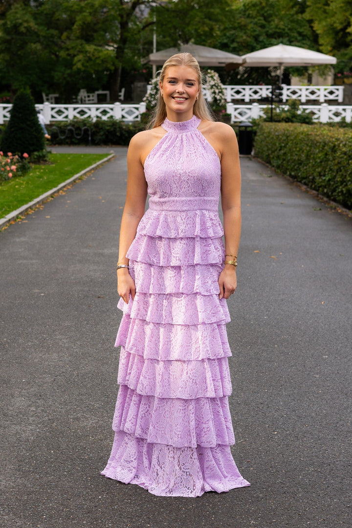 Angel Maxi Dress Halterneck Lavender Lace | Kjoler | Smuk - Dameklær på nett