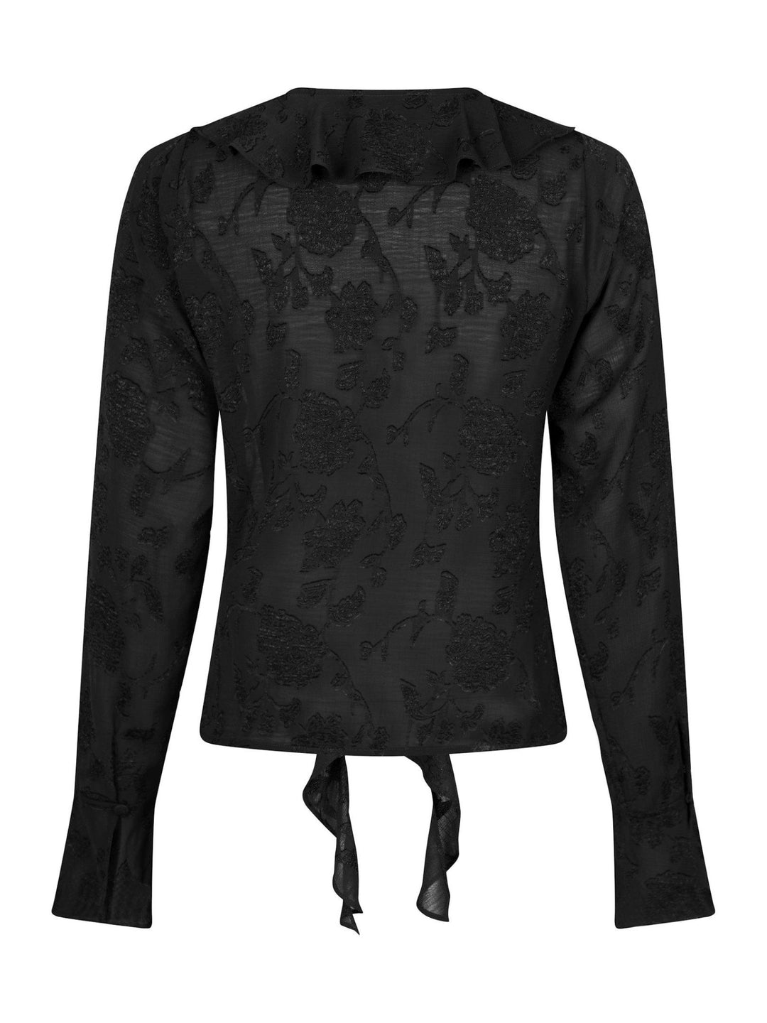 Anika Burnout Blouse Black | Skjorter og bluser | Smuk - Dameklær på nett