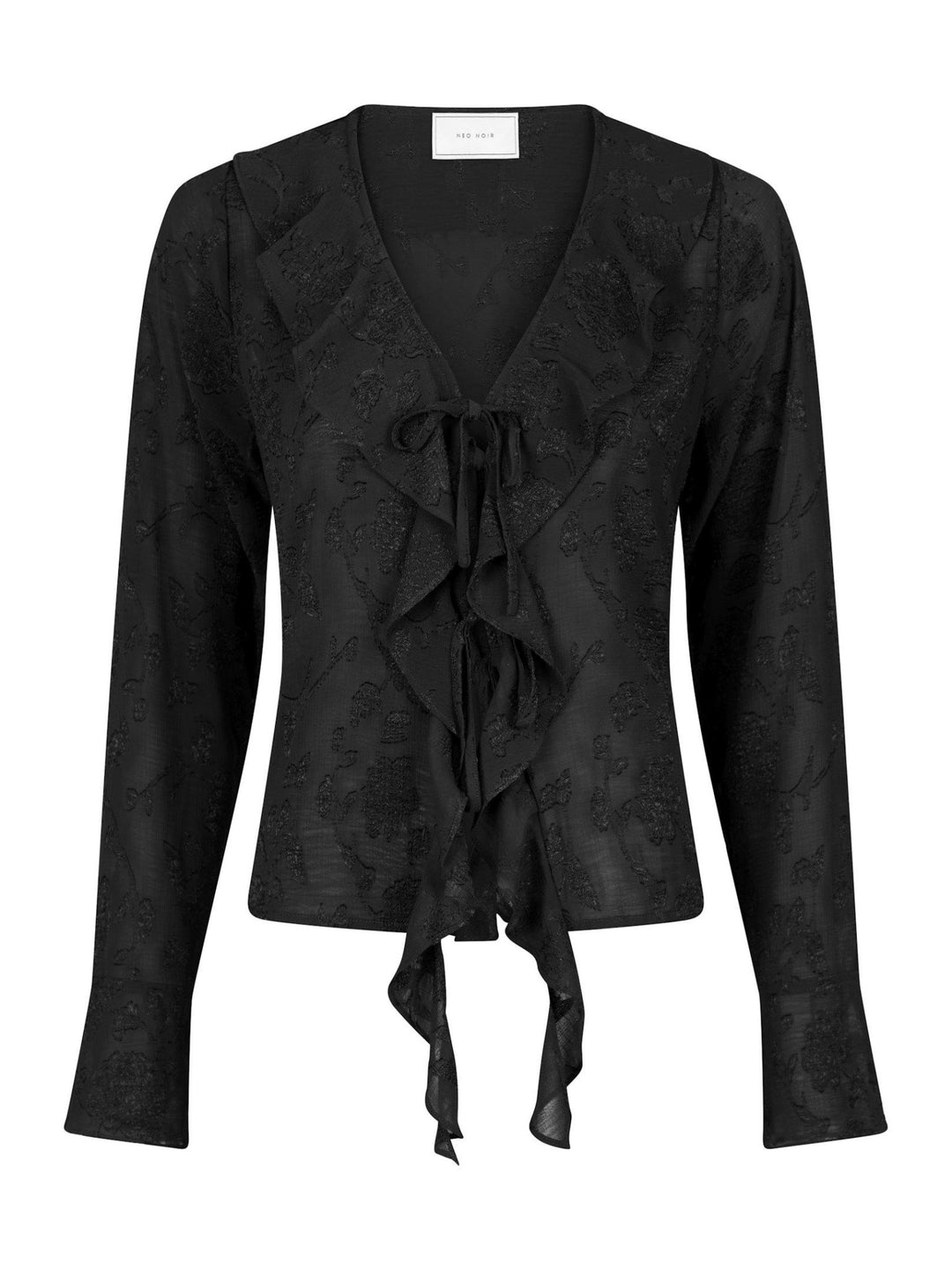 Anika Burnout Blouse Black | Skjorter og bluser | Smuk - Dameklær på nett