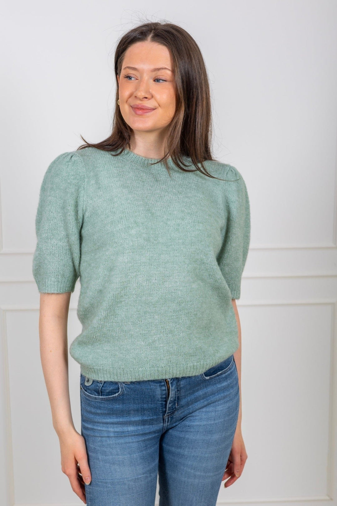 Anne Ss Knit Pullover Iceberg Green | Genser | Smuk - Dameklær på nett