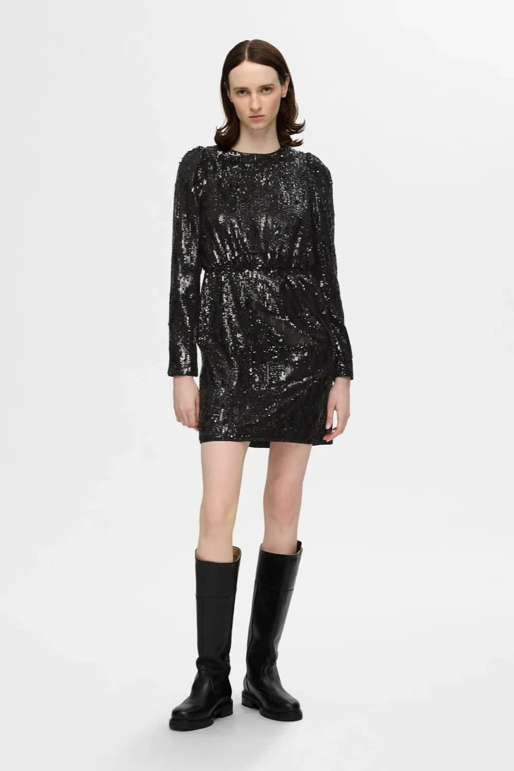 Ari - Colyn Ls Short Sequins Dress Black | Kjoler | Smuk - Dameklær på nett