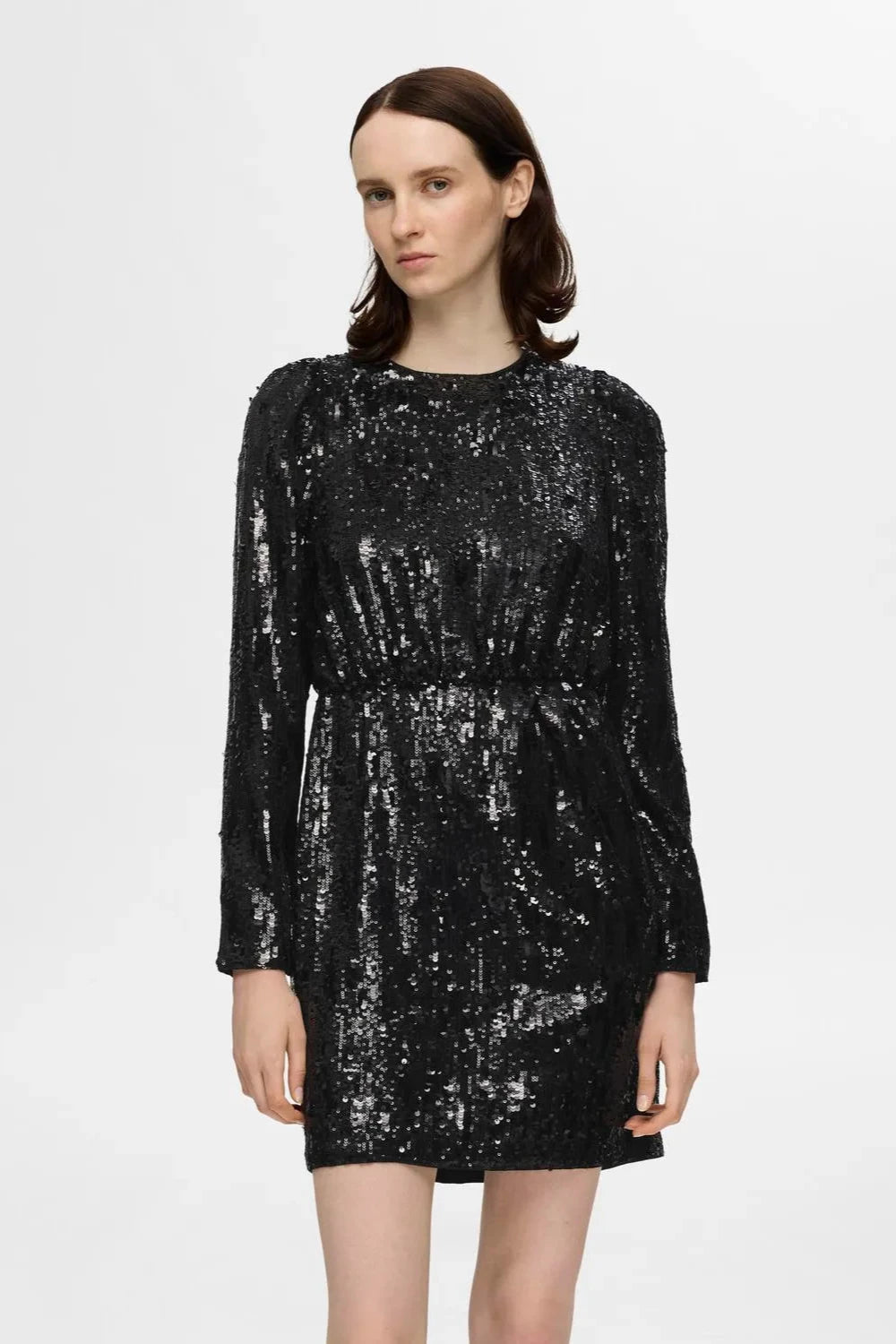 Ari - Colyn Ls Short Sequins Dress Black | Kjoler | Smuk - Dameklær på nett