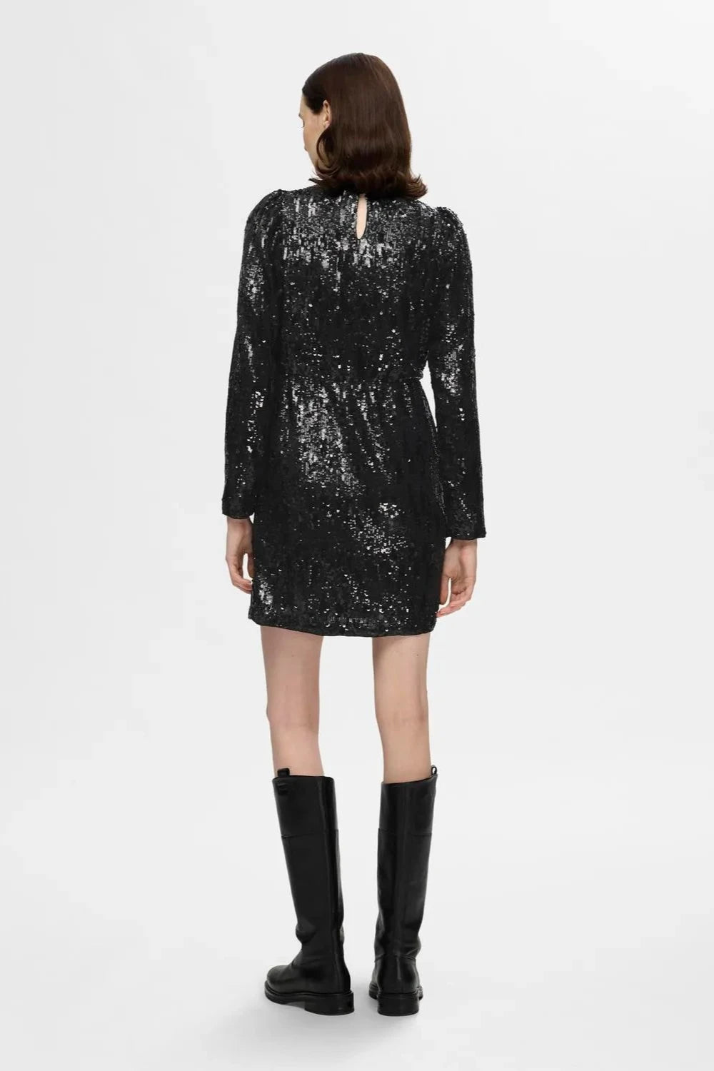 Ari - Colyn Ls Short Sequins Dress Black | Kjoler | Smuk - Dameklær på nett