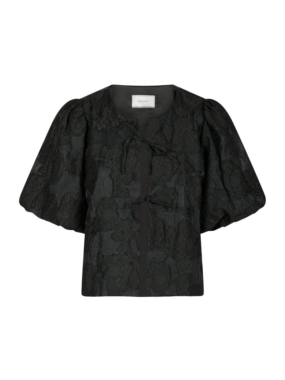 Aska Jacquard Blouse Black | Skjorter og bluser | Smuk - Dameklær på nett