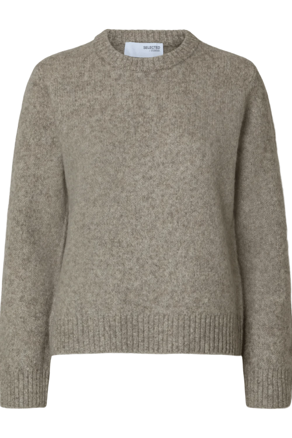 Ava Ls Knit O - Neck Irish Cream Melange | Genser | Smuk - Dameklær på nett