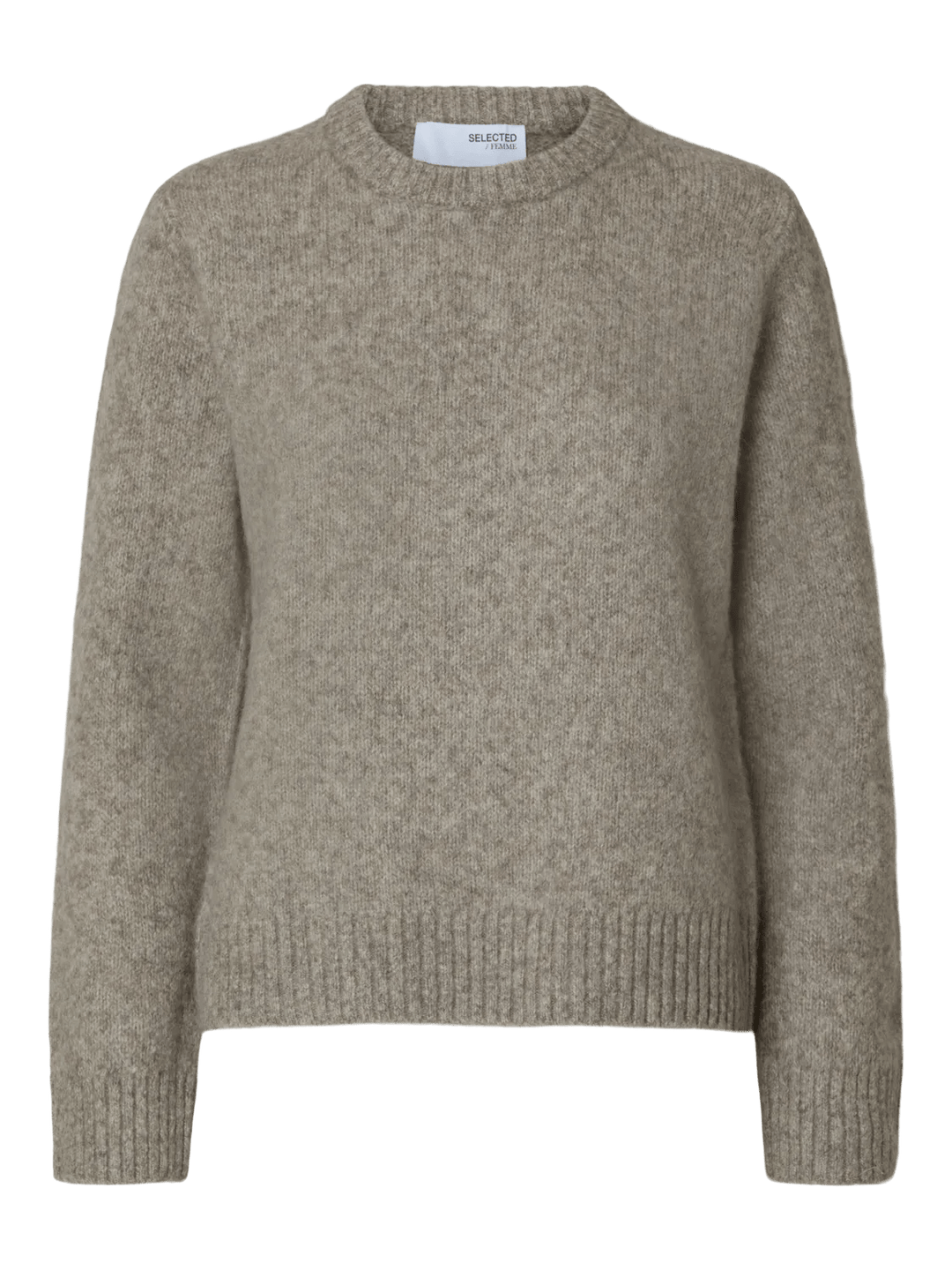 Ava Ls Knit O - Neck Irish Cream Melange | Genser | Smuk - Dameklær på nett