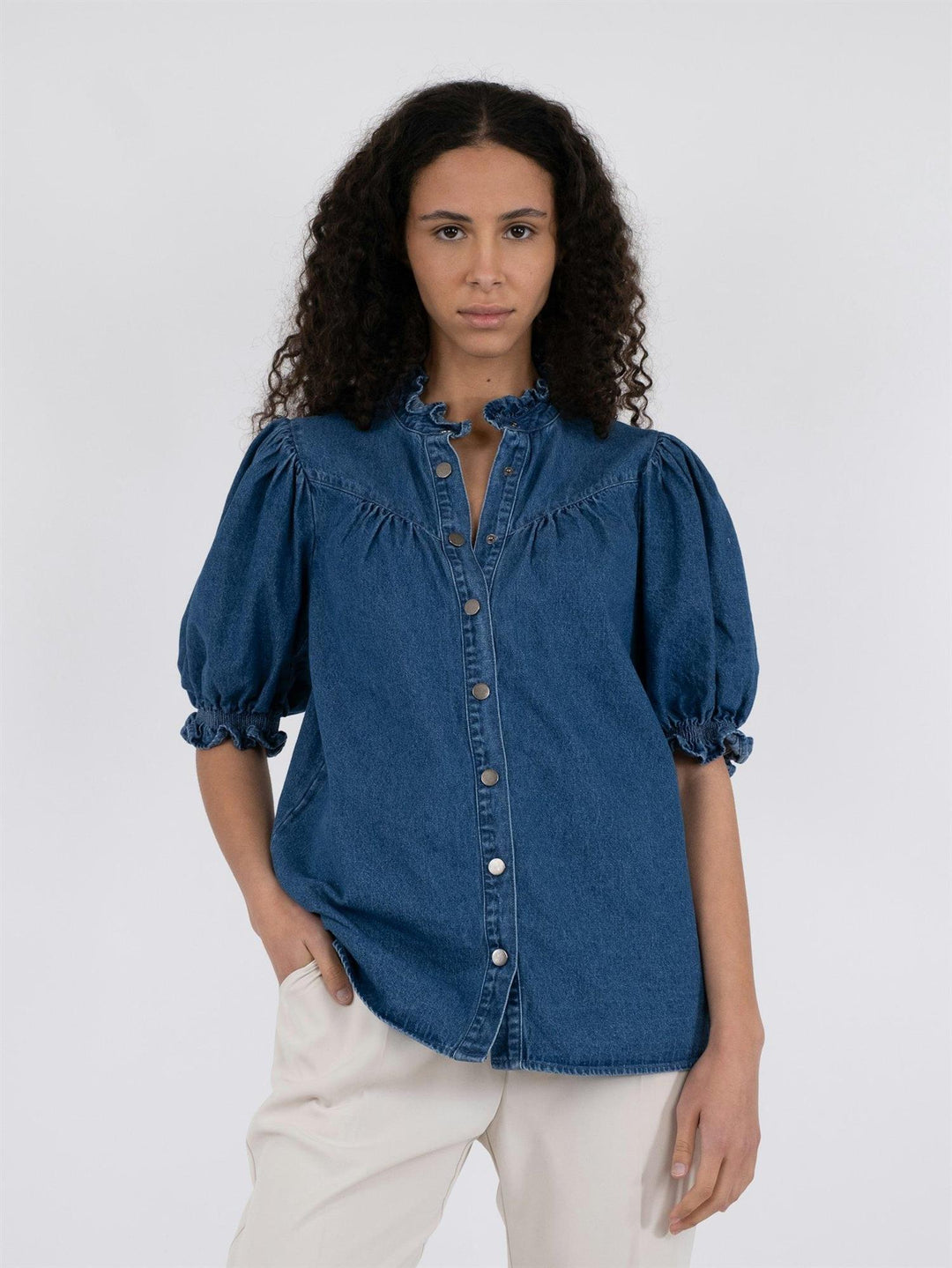 Avalon Denim Shirt Blue | Skjorter og bluser | Smuk - Dameklær på nett