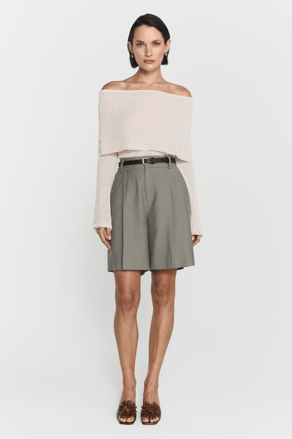 Ayla Shorts Khaki | Shorts | Smuk - Dameklær på nett