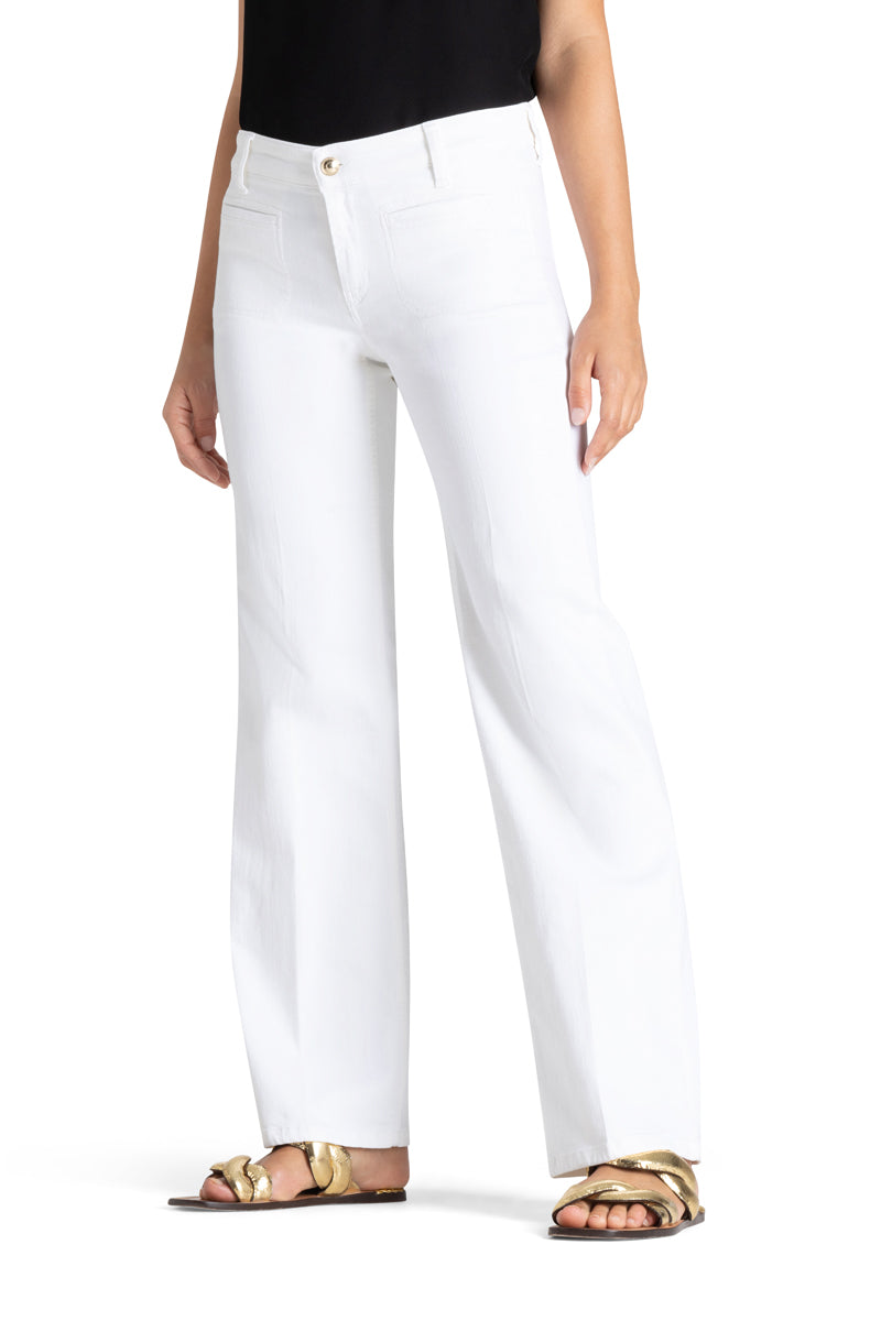 Tess Wide Leg Pure White Stone