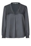 Bardi V-Neck Blouse Volcanic Ash