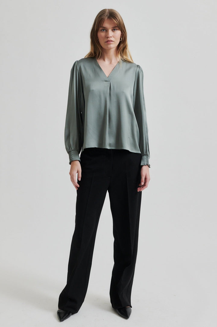 Barri Blouse Agave Green | Skjorter og bluser | Smuk - Dameklær på nett