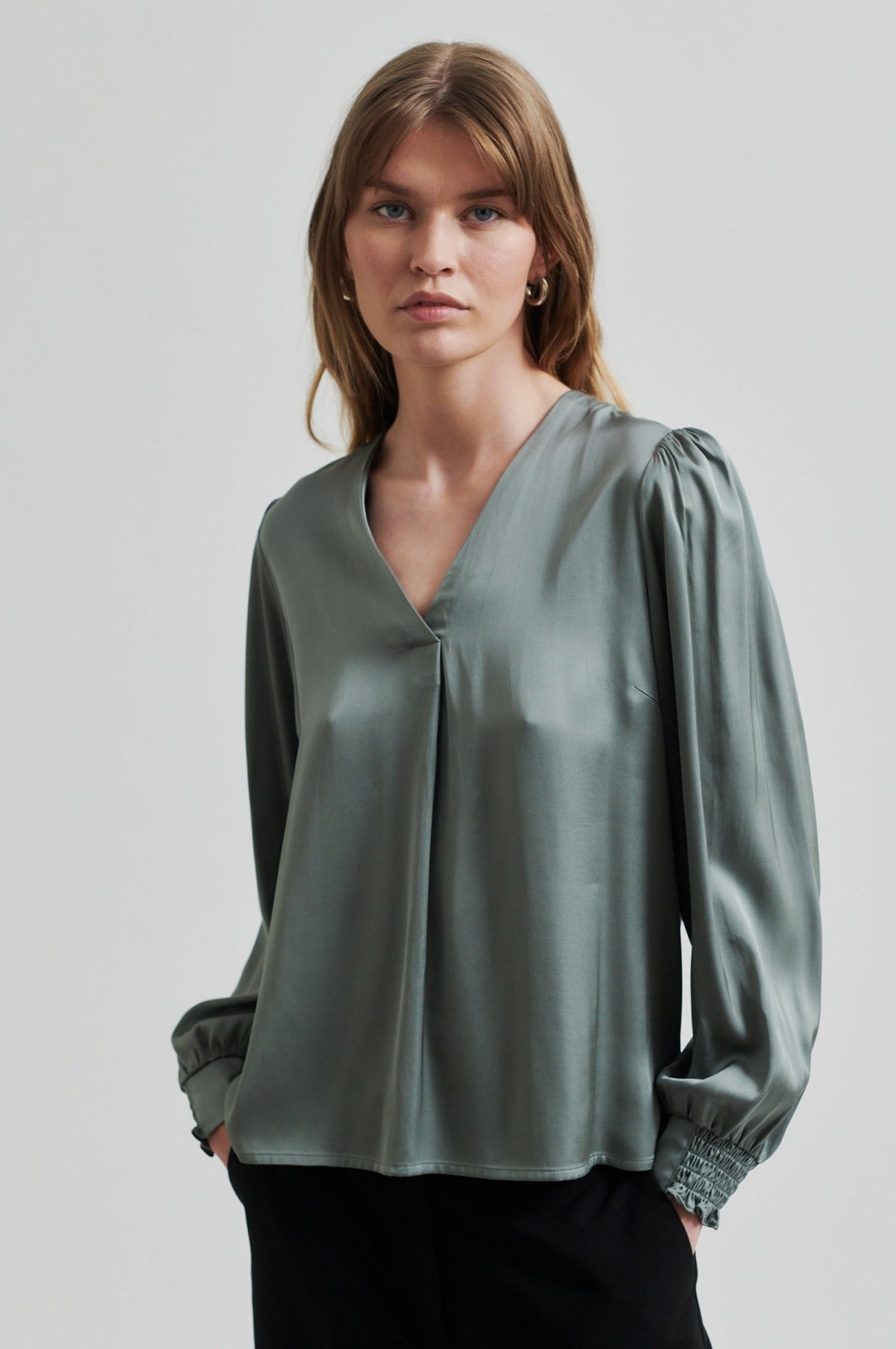 Barri Blouse Agave Green | Skjorter og bluser | Smuk - Dameklær på nett