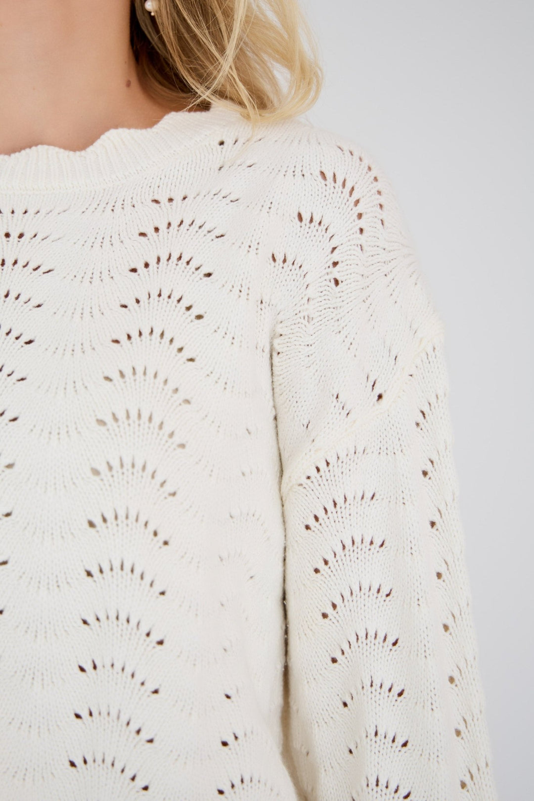 Beana Knit Blouse Off White | Genser | Smuk - Dameklær på nett