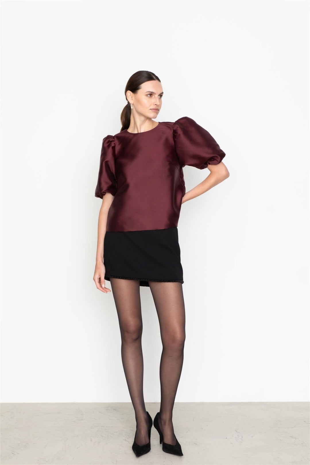 Becca Blouse Bordeaux | Skjorter og bluser | Smuk - Dameklær på nett