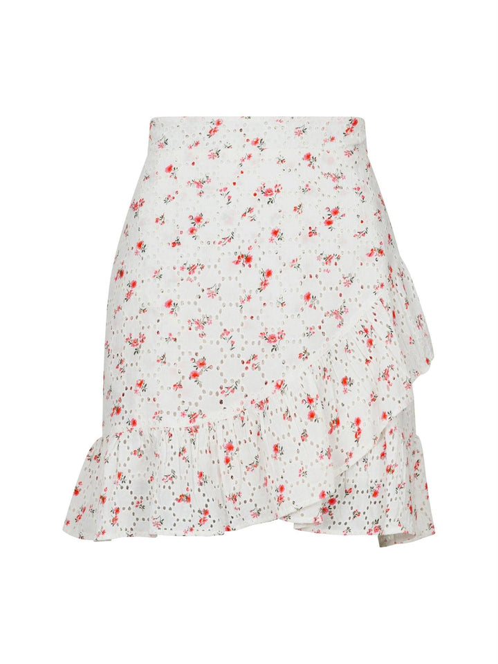 Bekka Embroidery Rose Skirt Pink | Skjørt | Smuk - Dameklær på nett