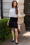 Bekka Linen Skirt Black