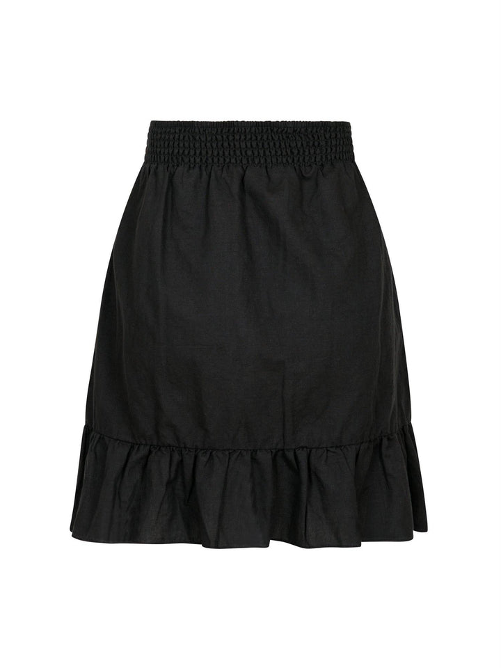 Bekka Linen Skirt Black | Skjørt | Smuk - Dameklær på nett