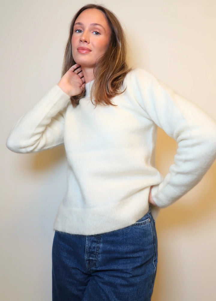 Bella Mohair Sweater Cream | Genser | Smuk - Dameklær på nett