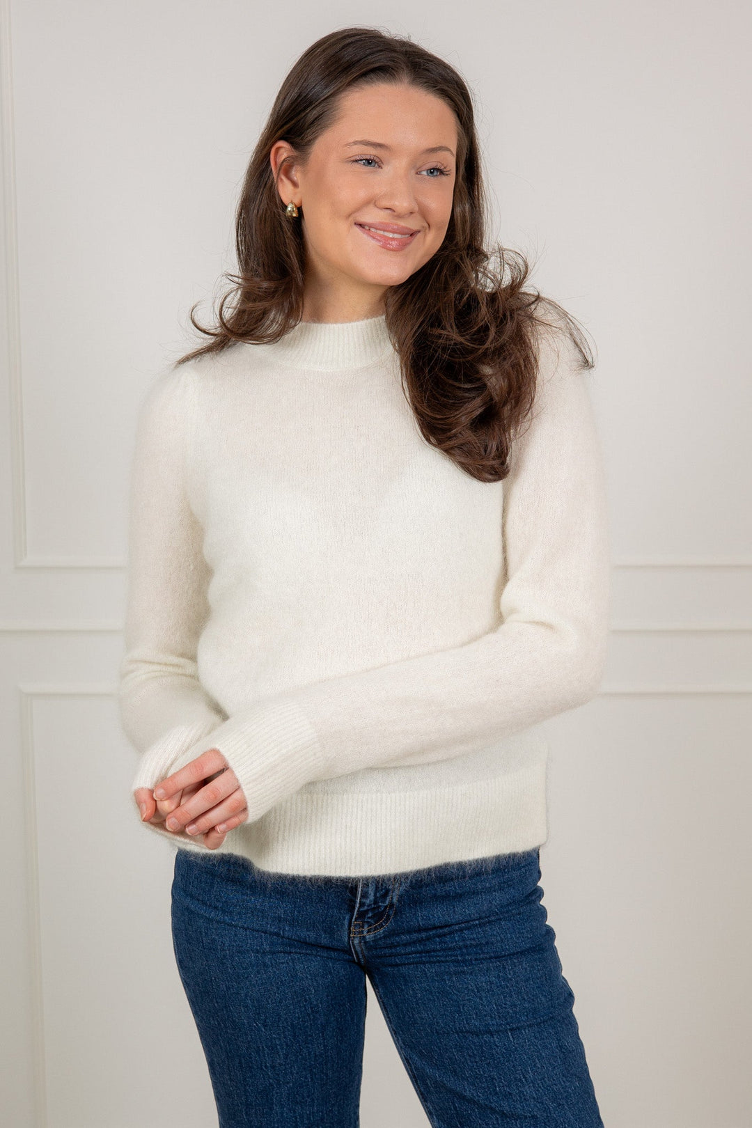 Bella Mohair Sweater Cream | Genser | Smuk - Dameklær på nett