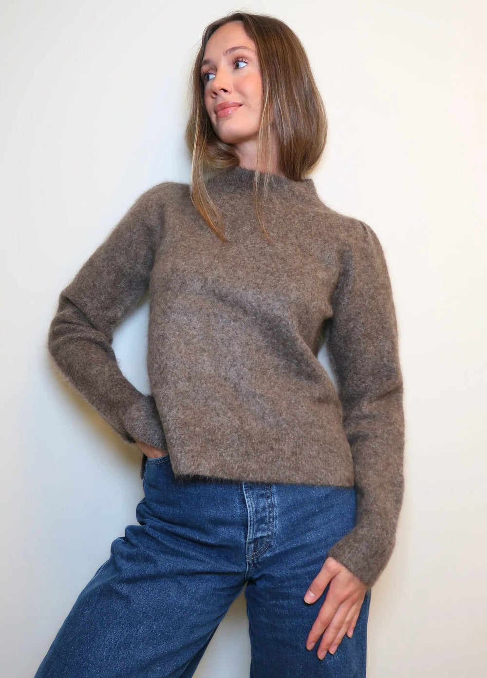 Bella Mohair Sweater Taupe | Genser | Smuk - Dameklær på nett