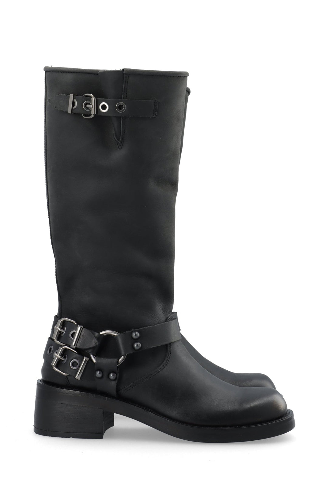 Biaharper Biker Boot Pull Up Leather Black | Sko | Smuk - Dameklær på nett