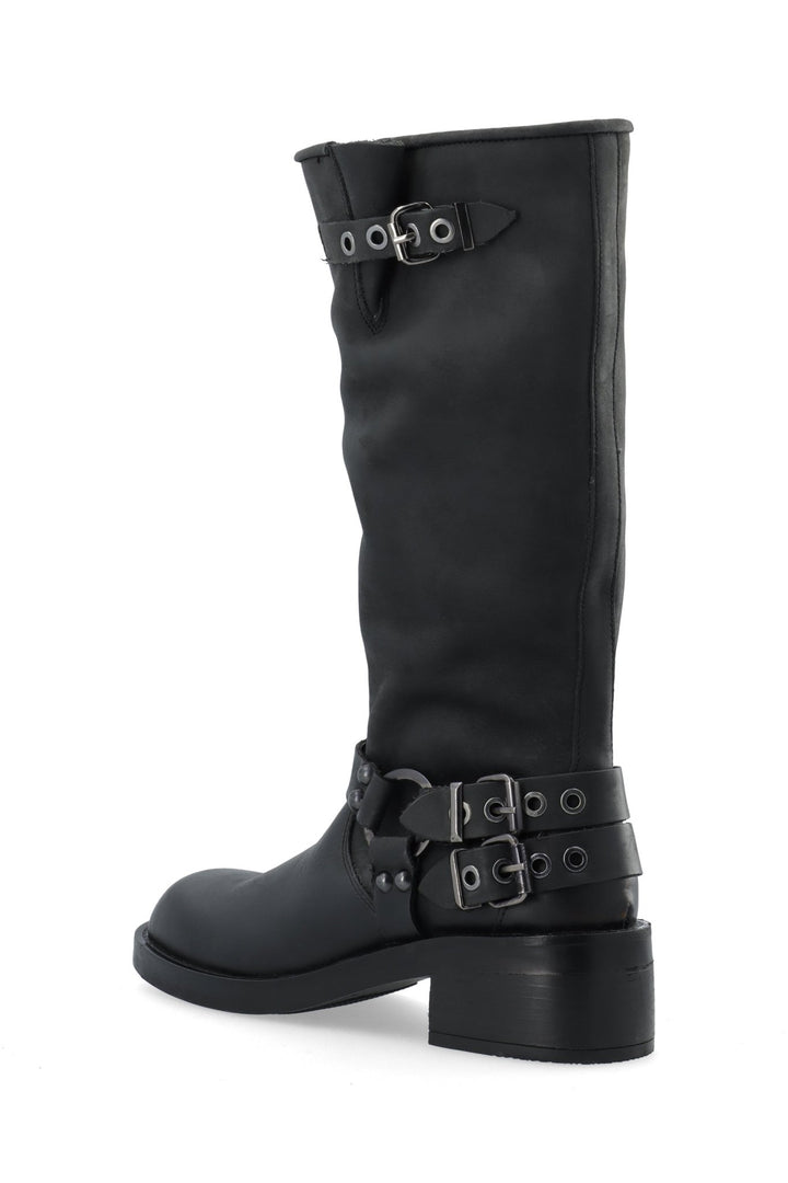 Biaharper Biker Boot Pull Up Leather Black | Sko | Smuk - Dameklær på nett